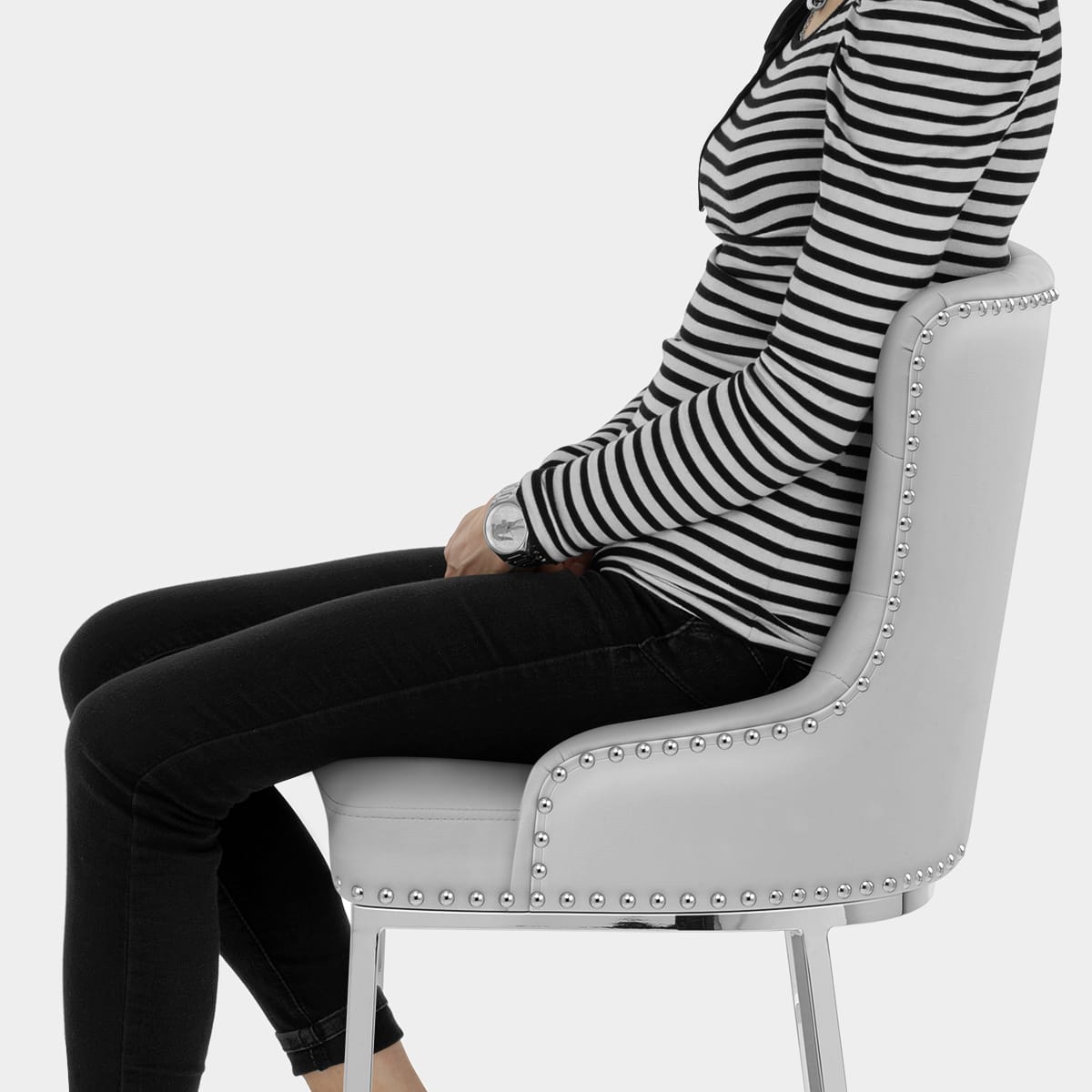 Grange Bar Stool Grey Seat Image