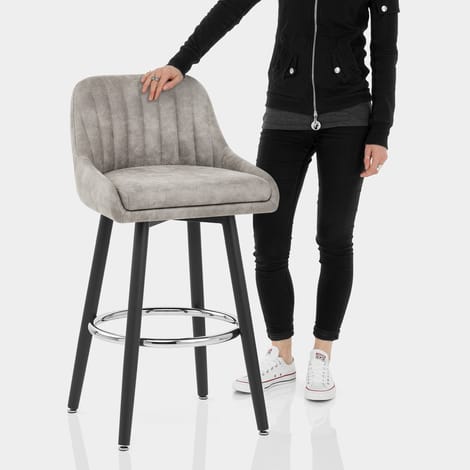 Hamilton Bar Stool Antique Grey Features Image