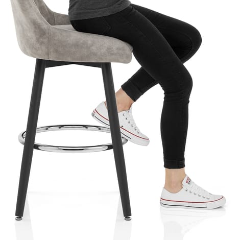 Hamilton Bar Stool Antique Grey Frame Image