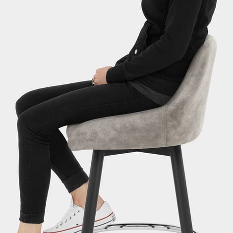 Hamilton Bar Stool Antique Grey Seat Image