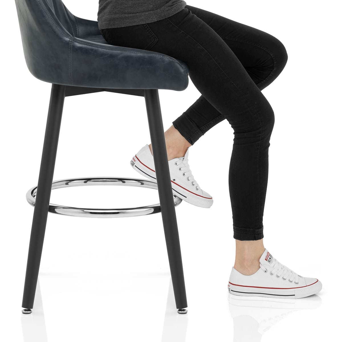 Hamilton Bar Stool Antique Slate Frame Image