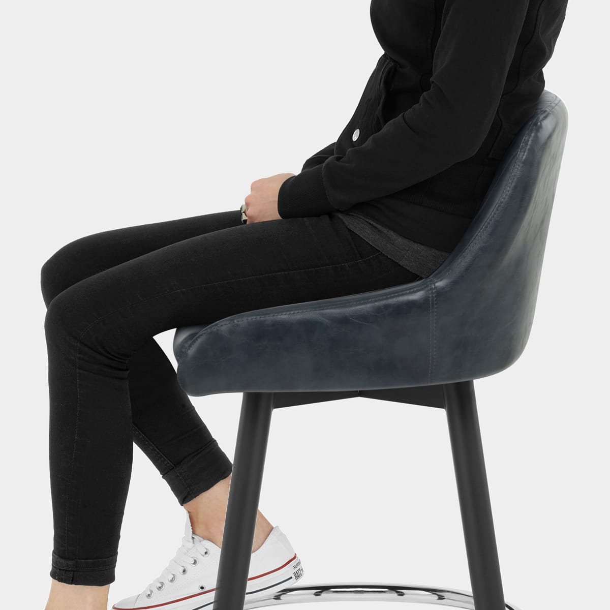 Hamilton Bar Stool Antique Slate Seat Image