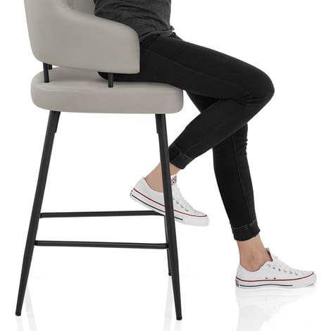 Hampton Bar Stool Light Grey Frame Image