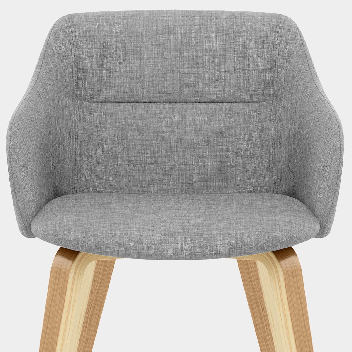 Harley Dining Chair Light Grey Fabric Seat Image