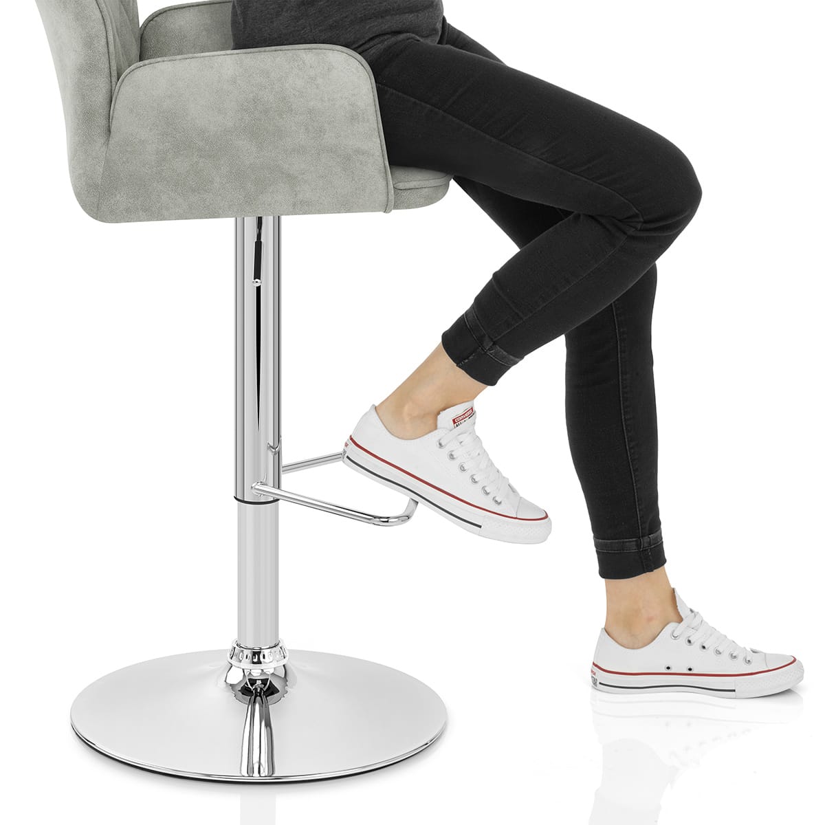 Harvard Bar Stool Light Grey Frame Image