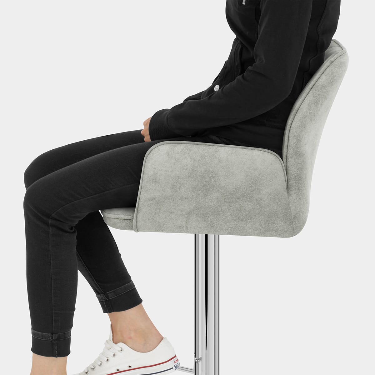 Harvard Bar Stool Light Grey Seat Image