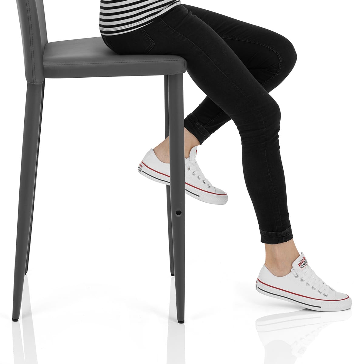 Healey Kitchen Stool Dark Grey Frame Image