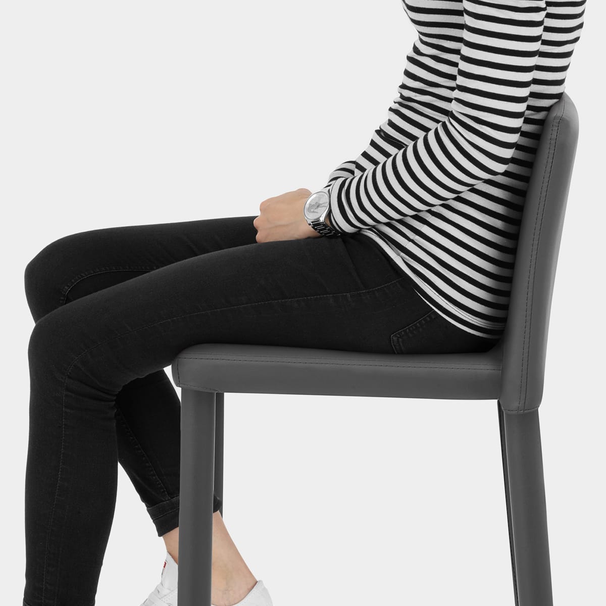 Healey Kitchen Stool Dark Grey Seat Image