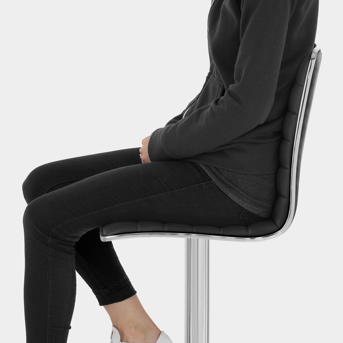 Hiline Bar Stool Black Seat Image