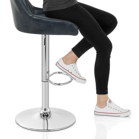 Hobart Bar Stool Antique Slate Frame Image