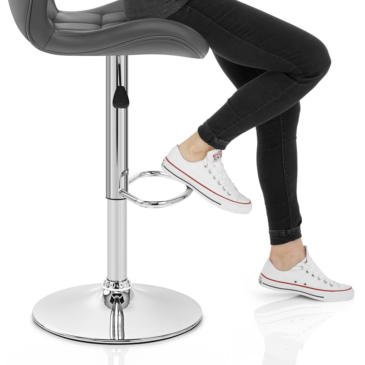 Houston Bar Stool Grey Frame Image