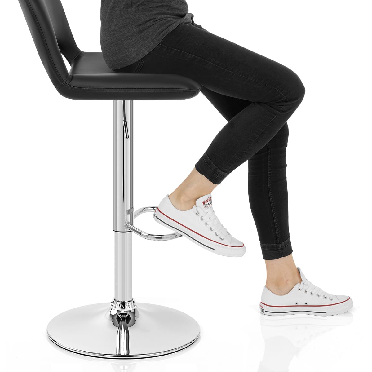 Hugo Bar Stool Black Frame Image