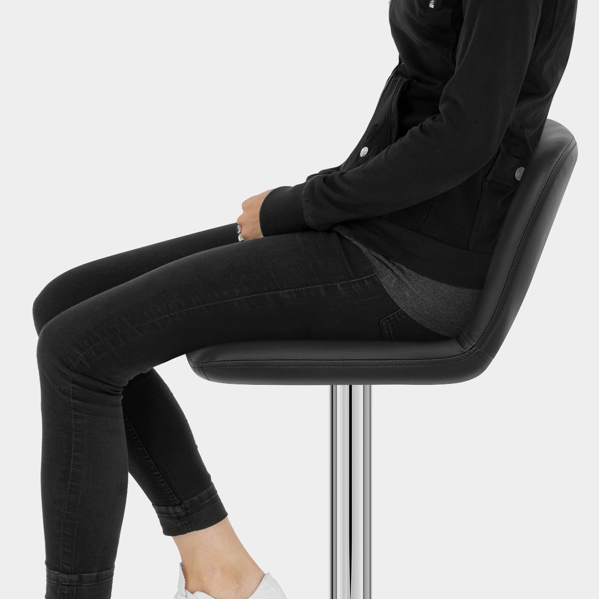 Hugo Bar Stool Black Seat Image