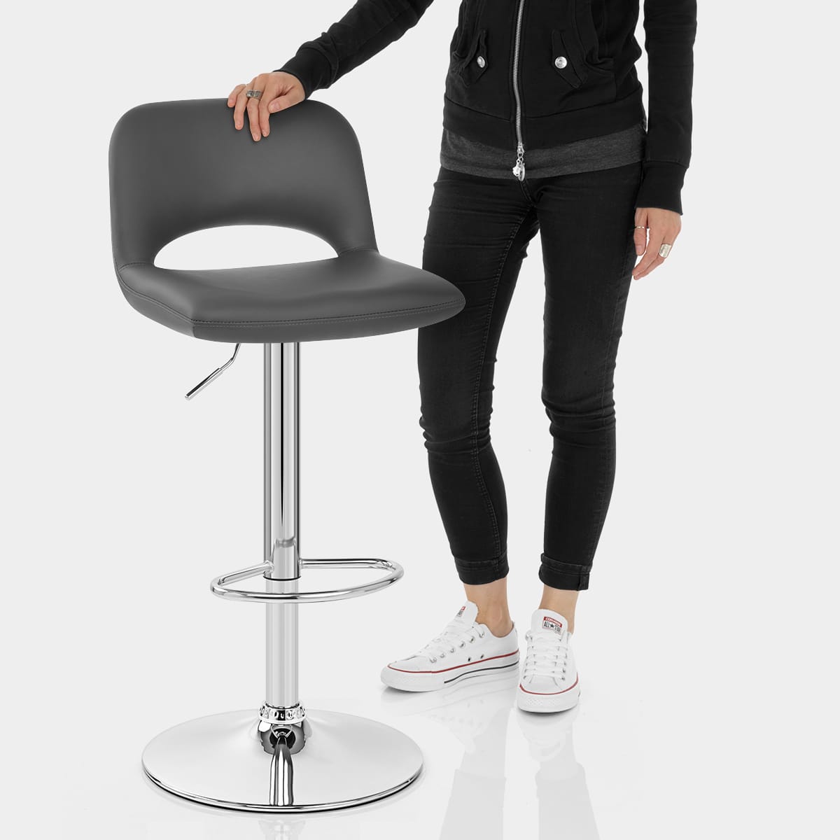 Hugo Bar Stool Grey Features Image