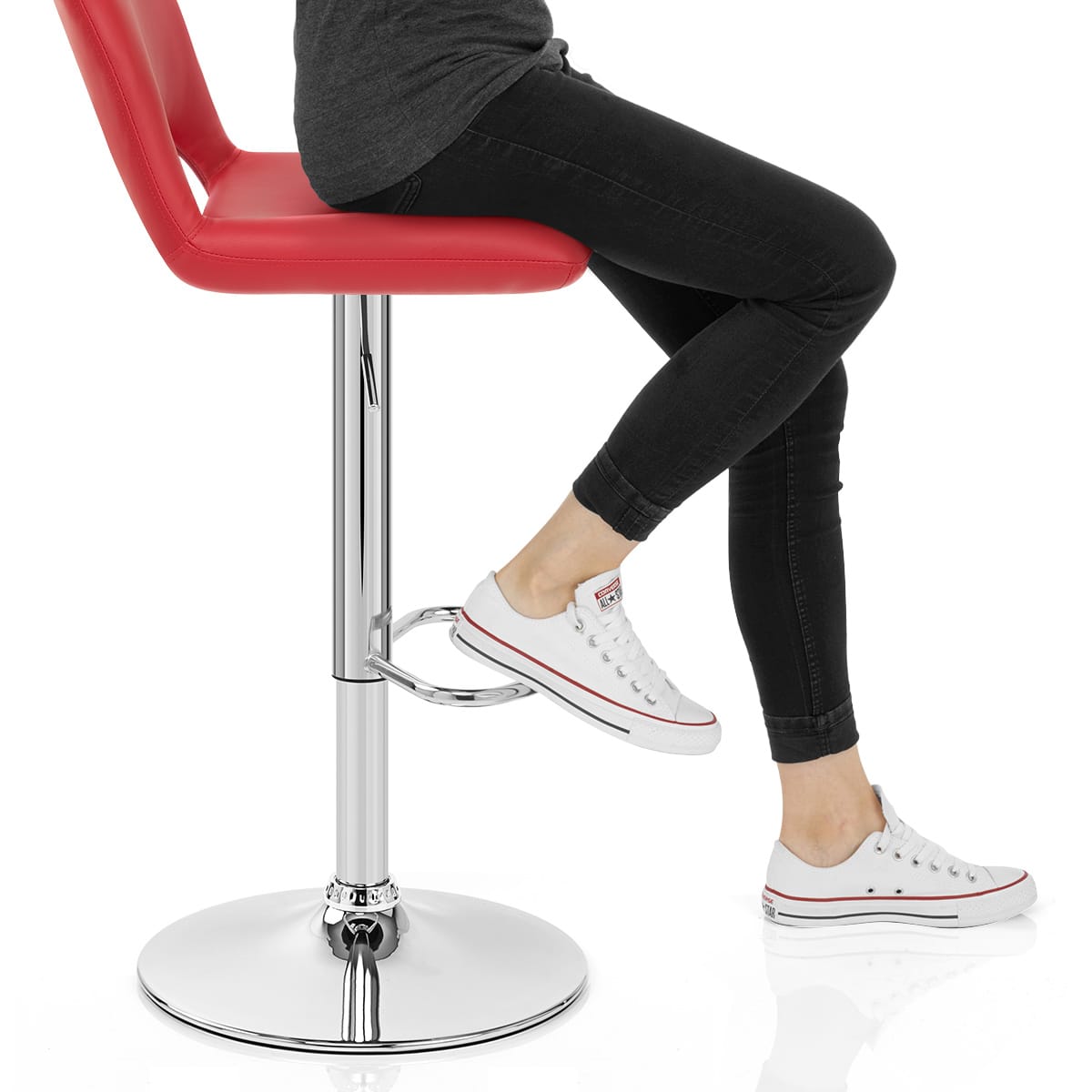 Hugo Bar Stool Red Frame Image