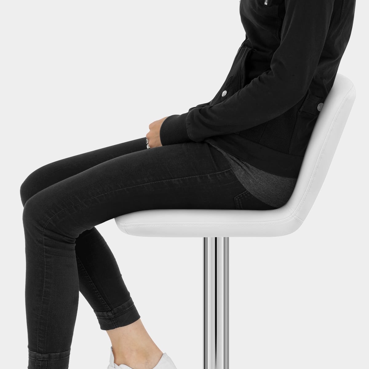 Hugo Bar Stool White Seat Image