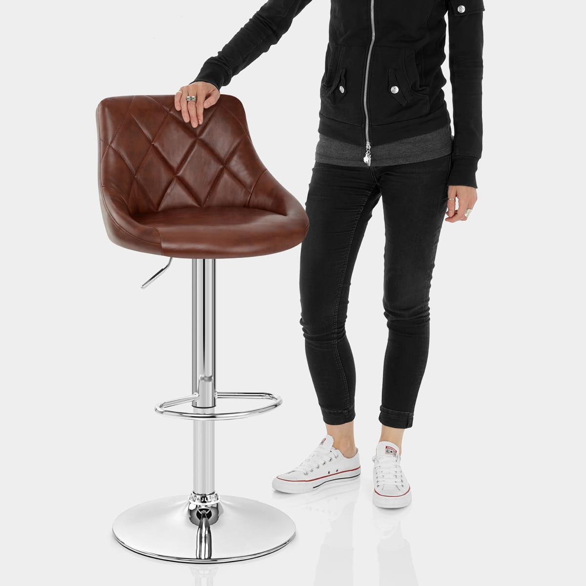 Hype Bar Stool Antique Brown Features Image