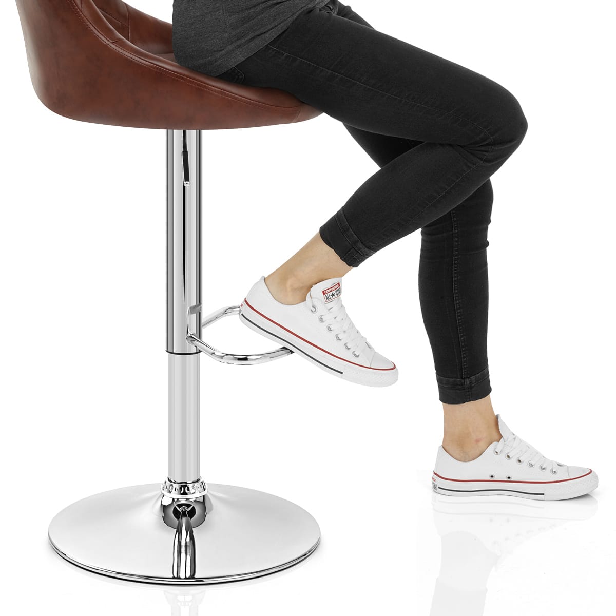 Hype Bar Stool Antique Brown Frame Image