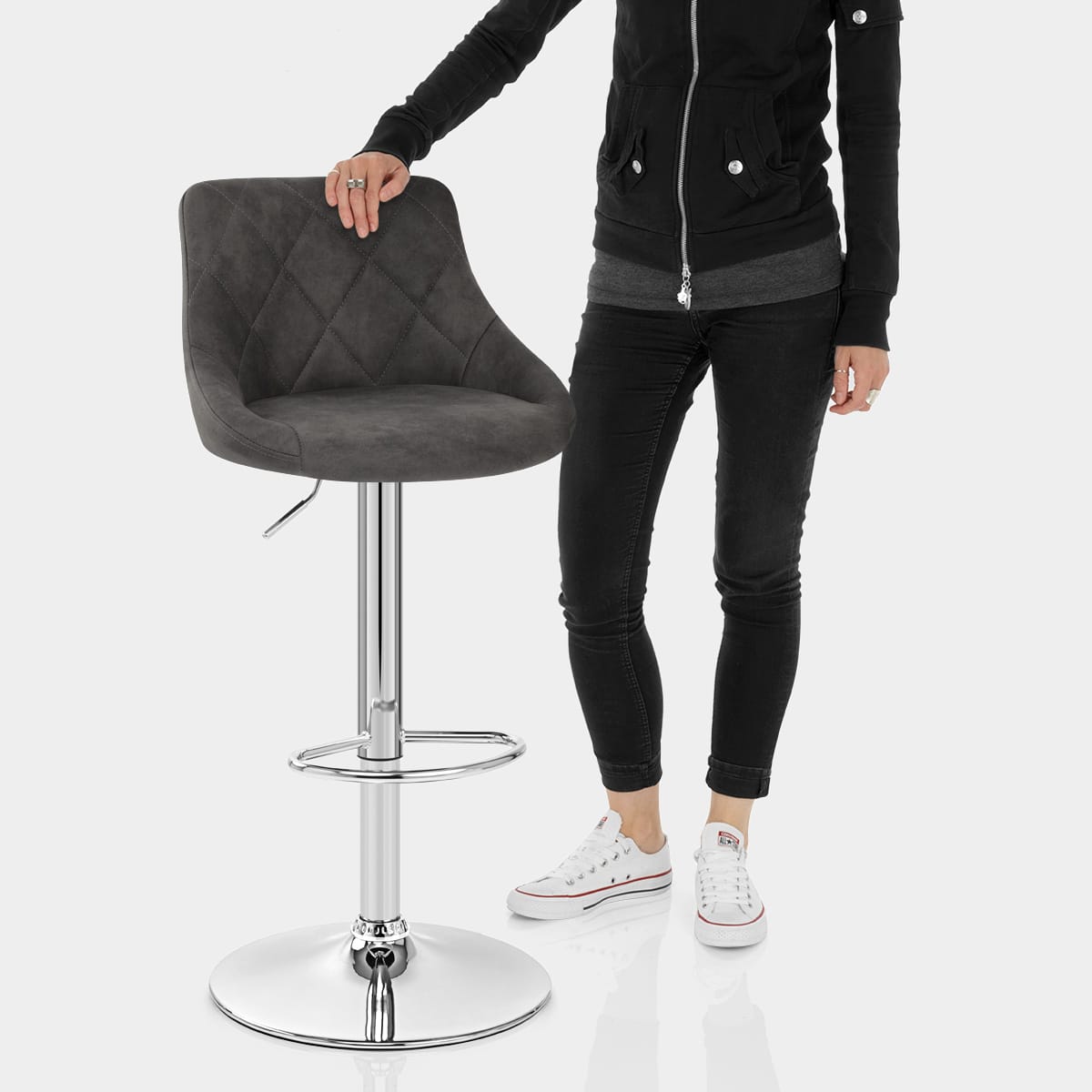 Hype Bar Stool Charcoal Features Image