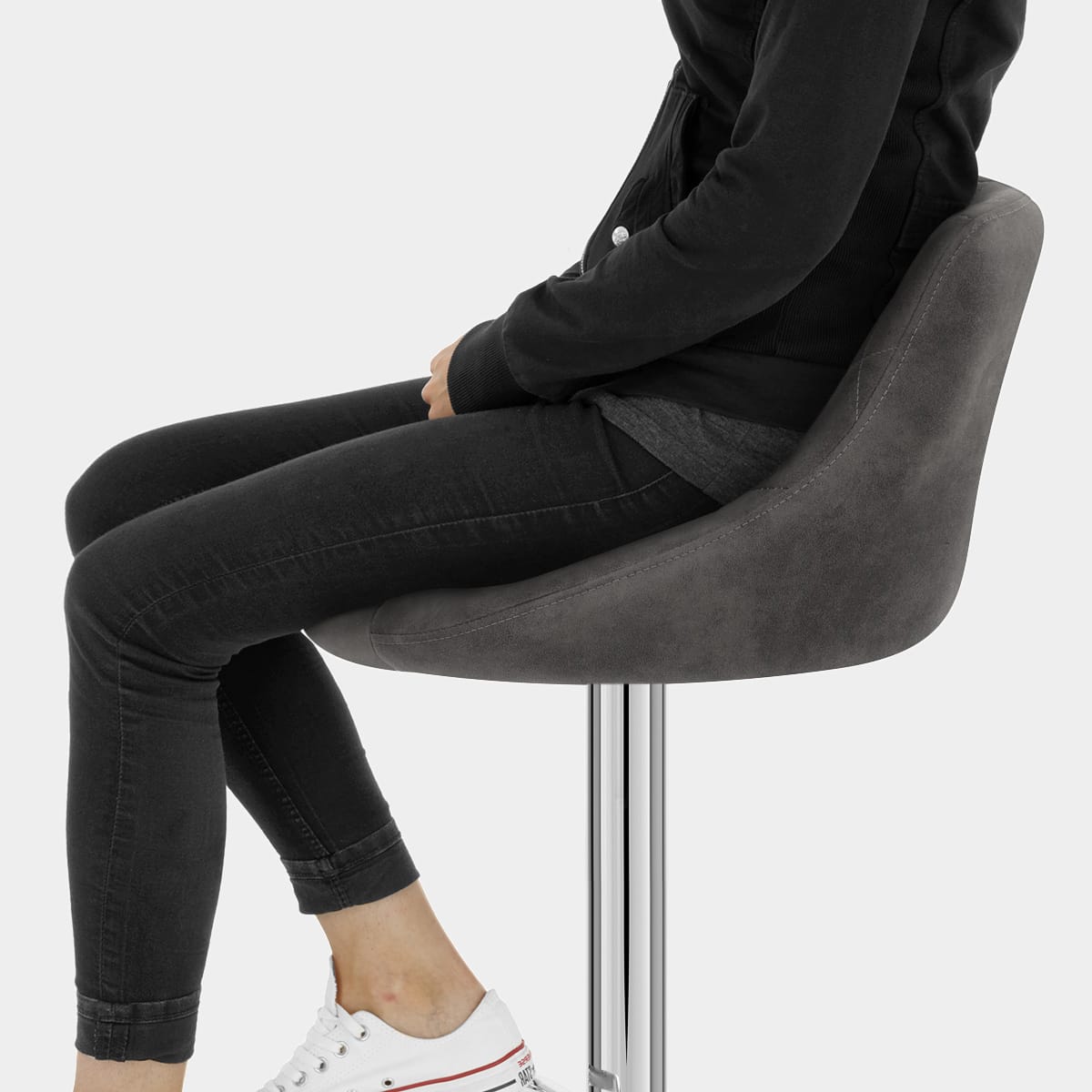 Hype Bar Stool Charcoal Seat Image