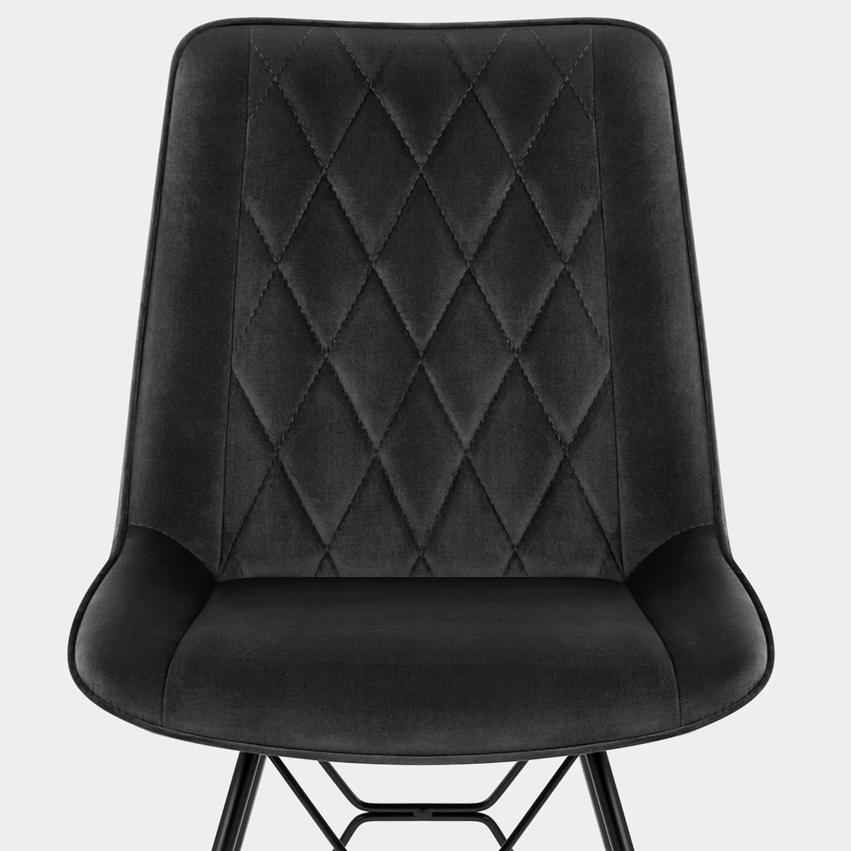 Indi Dining Chair Black Velvet Seat Image
