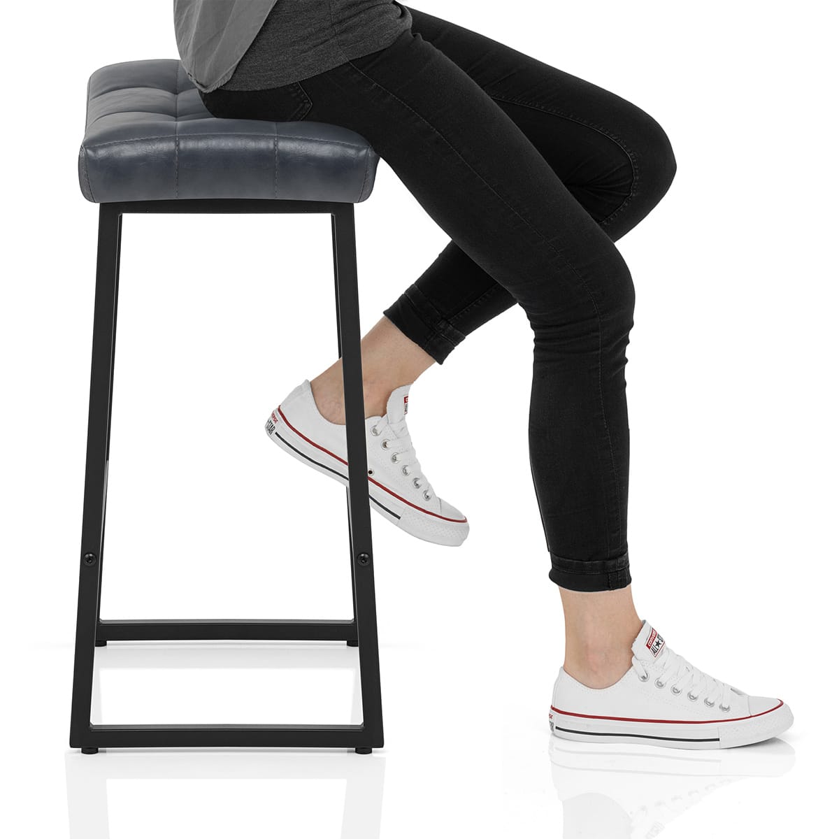 Jago Bar Stool Antique Blue Frame Image