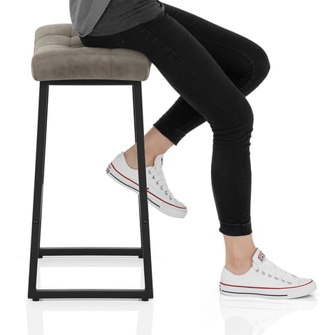 Jago Bar Stool Antique Grey Frame Image