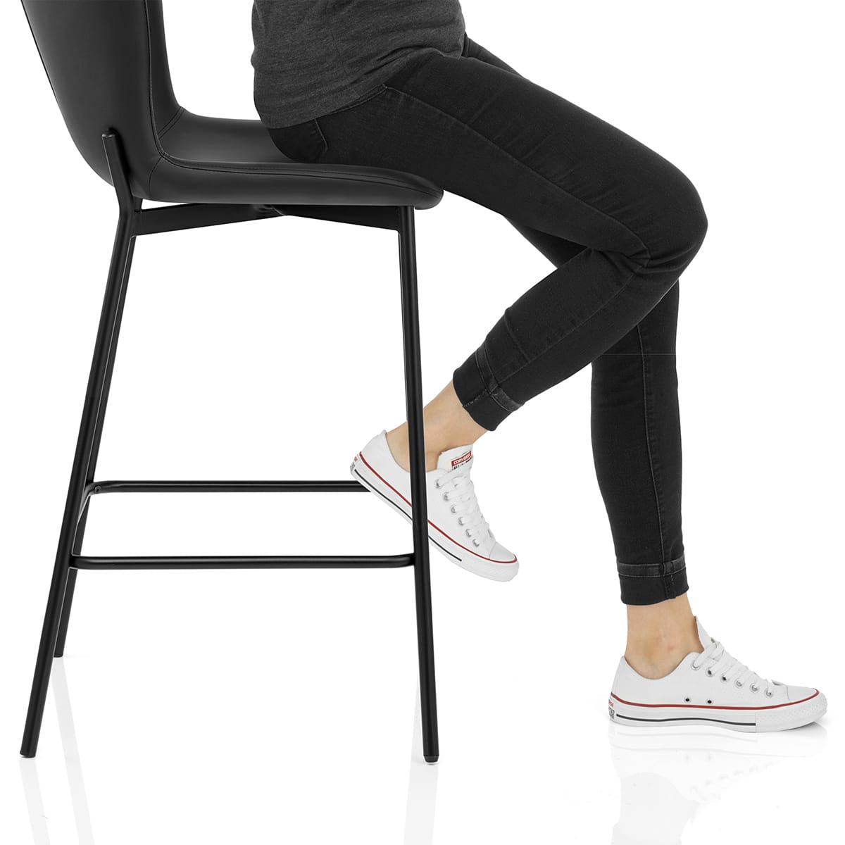 Jasmine Bar Stool Black Frame Image