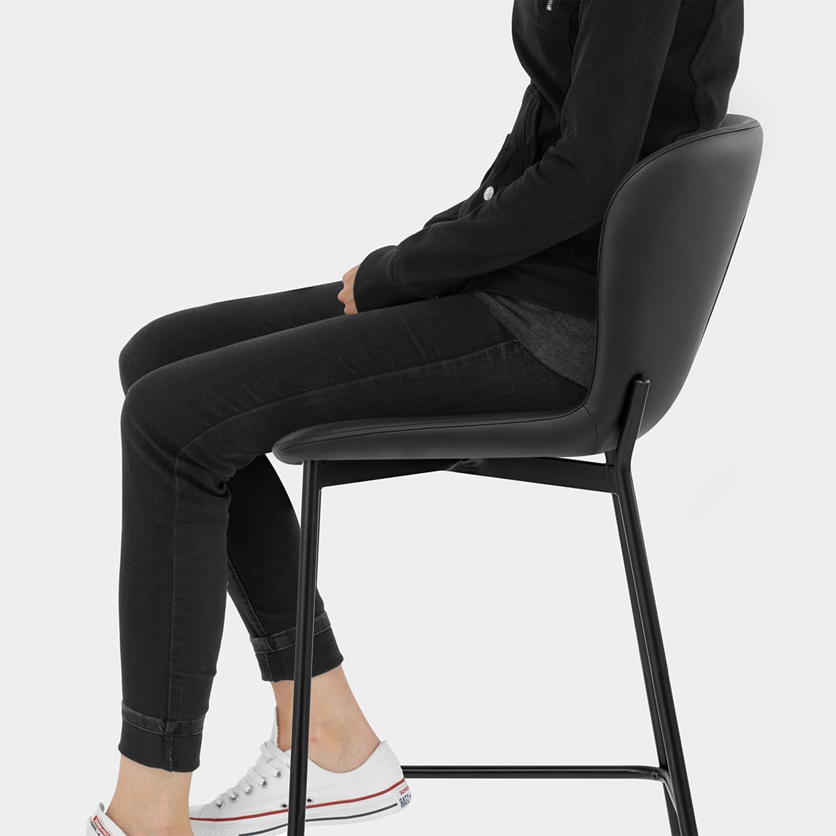 Jasmine Bar Stool Black Seat Image