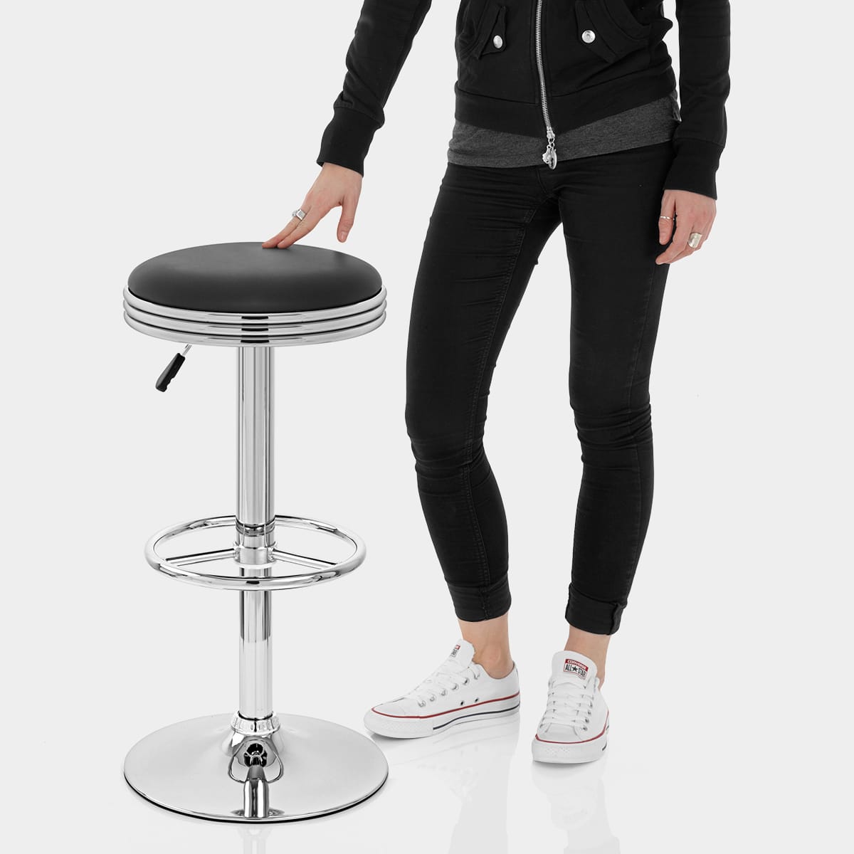 Java Diner Stool Black Features Image