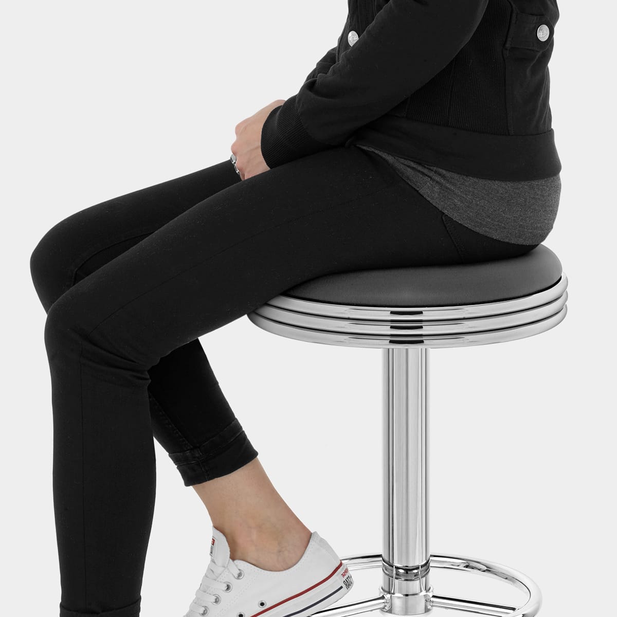Java Bar Stool Grey Seat Image