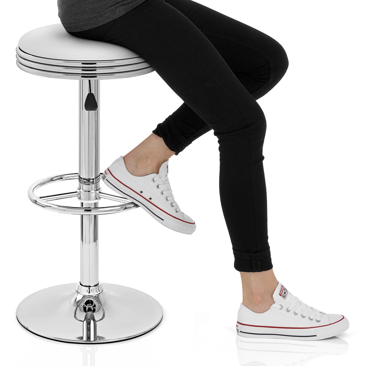 Java Bar Stool White Frame Image