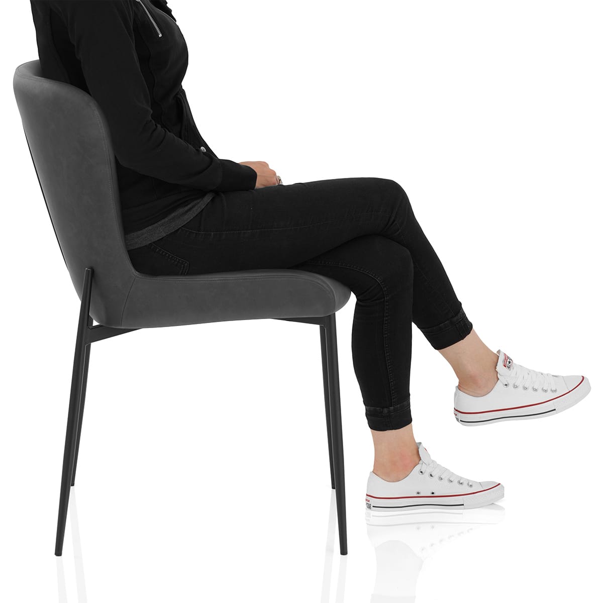 Jess Dining Chair Charcoal Frame Image