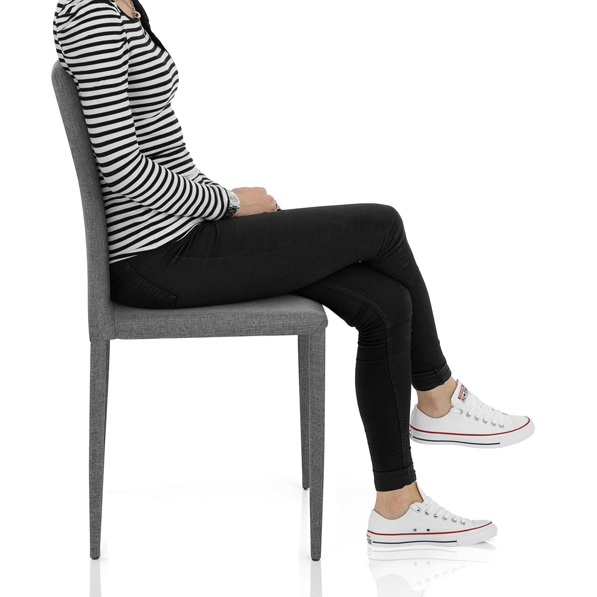 Joshua Dining Chair Light Grey Fabric Frame Image