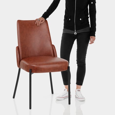 Juno Dining Chair Brown Features Image