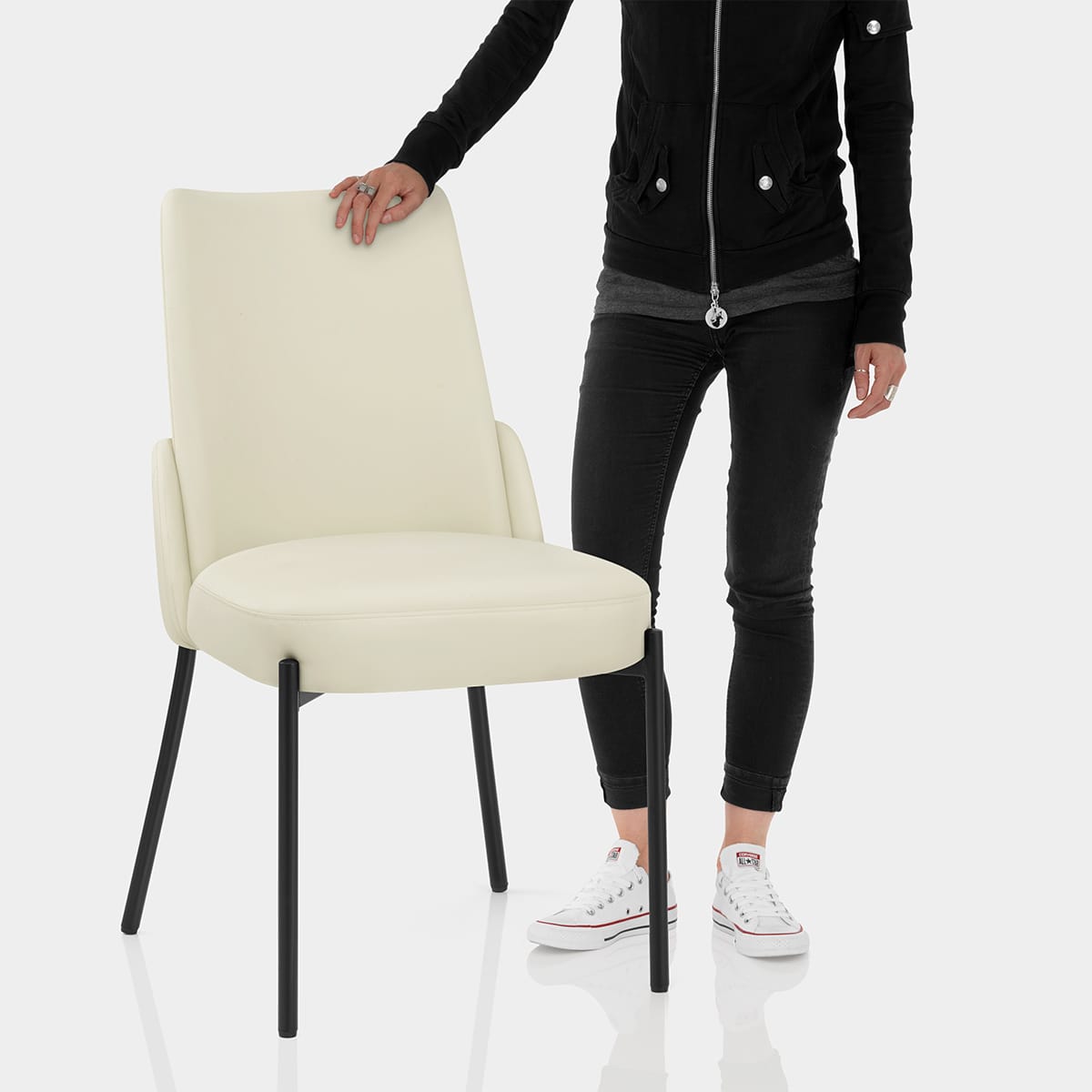 Juno Dining Chair Cream Features Image