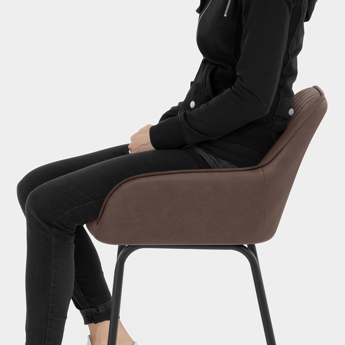 Kanto Bar Stool Brown Seat Image