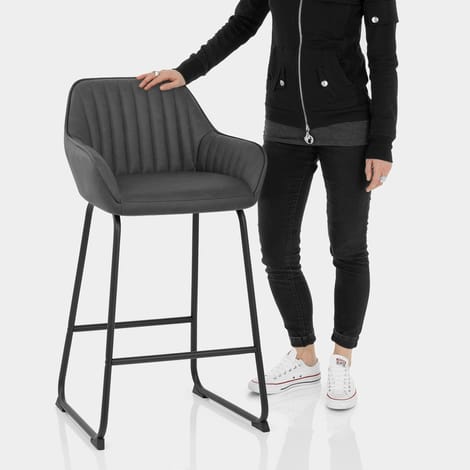 Kanto Bar Stool Charcoal Features Image