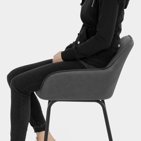 Kanto Bar Stool Charcoal Seat Image