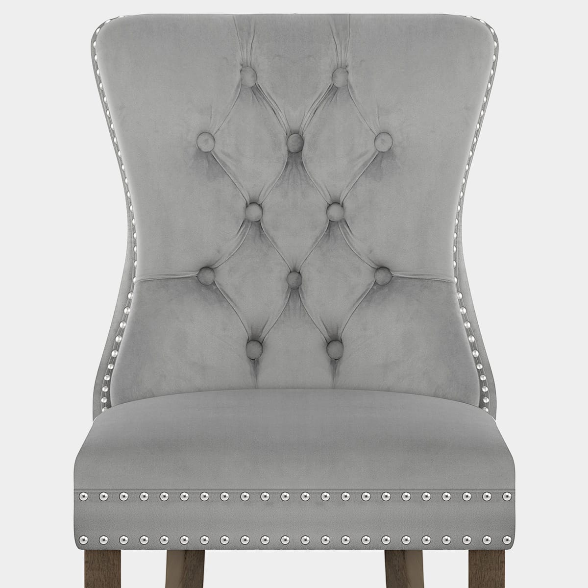 Kensington Dining Chair Grey Velvet Seat Image