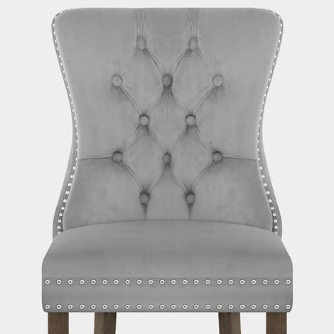 Kensington Dining Chair Grey Velvet Seat Image