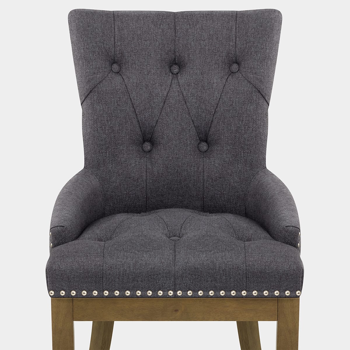 Knightsbridge Oak Chair Charcoal Fabric Seat Image