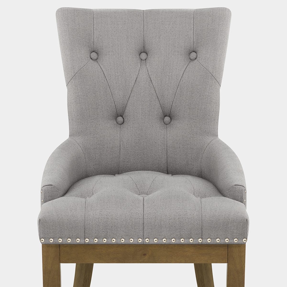 Knightsbridge Oak Chair Grey Fabric Seat Image