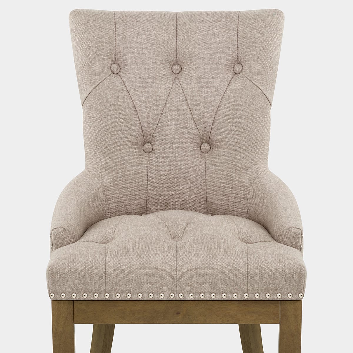 Knightsbridge Oak Chair Tweed Fabric Seat Image
