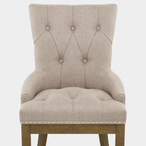 Knightsbridge Oak Chair Tweed Fabric Seat Image
