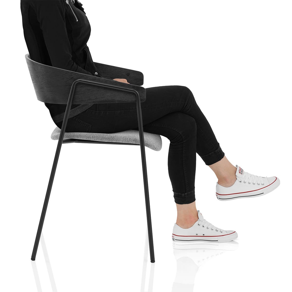 Lauren Dining Chair Grey Fabric Frame Image