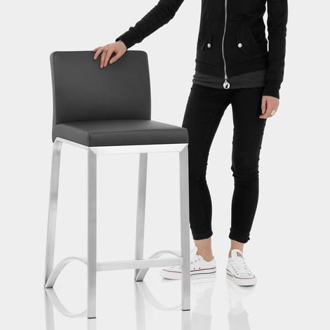 Leah Brushed Stool Black Features Image