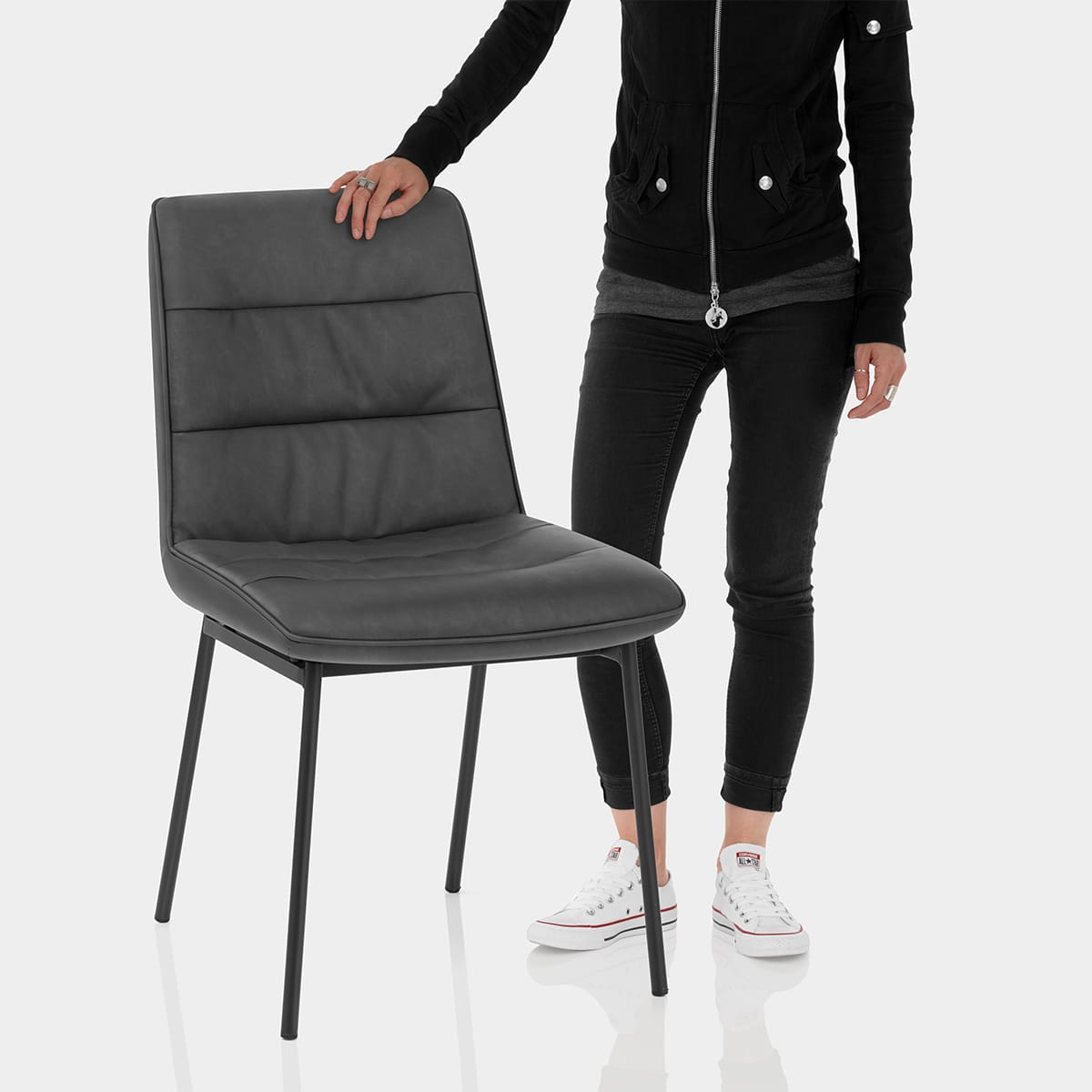 Lewis Dining Chair Charcoal Features Image