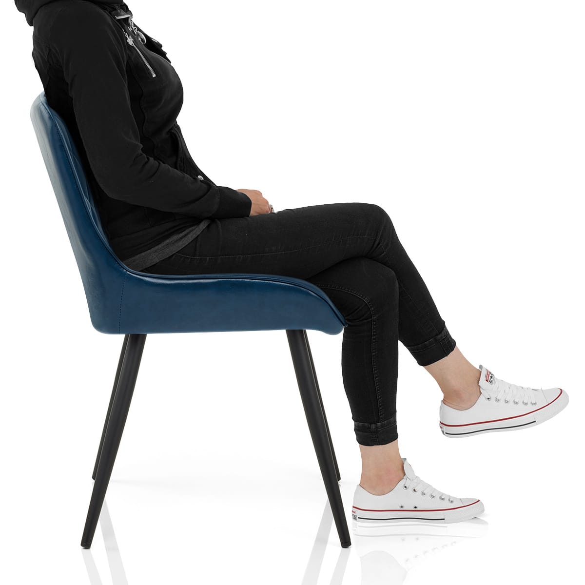 Lincoln Chair Antique Blue Frame Image