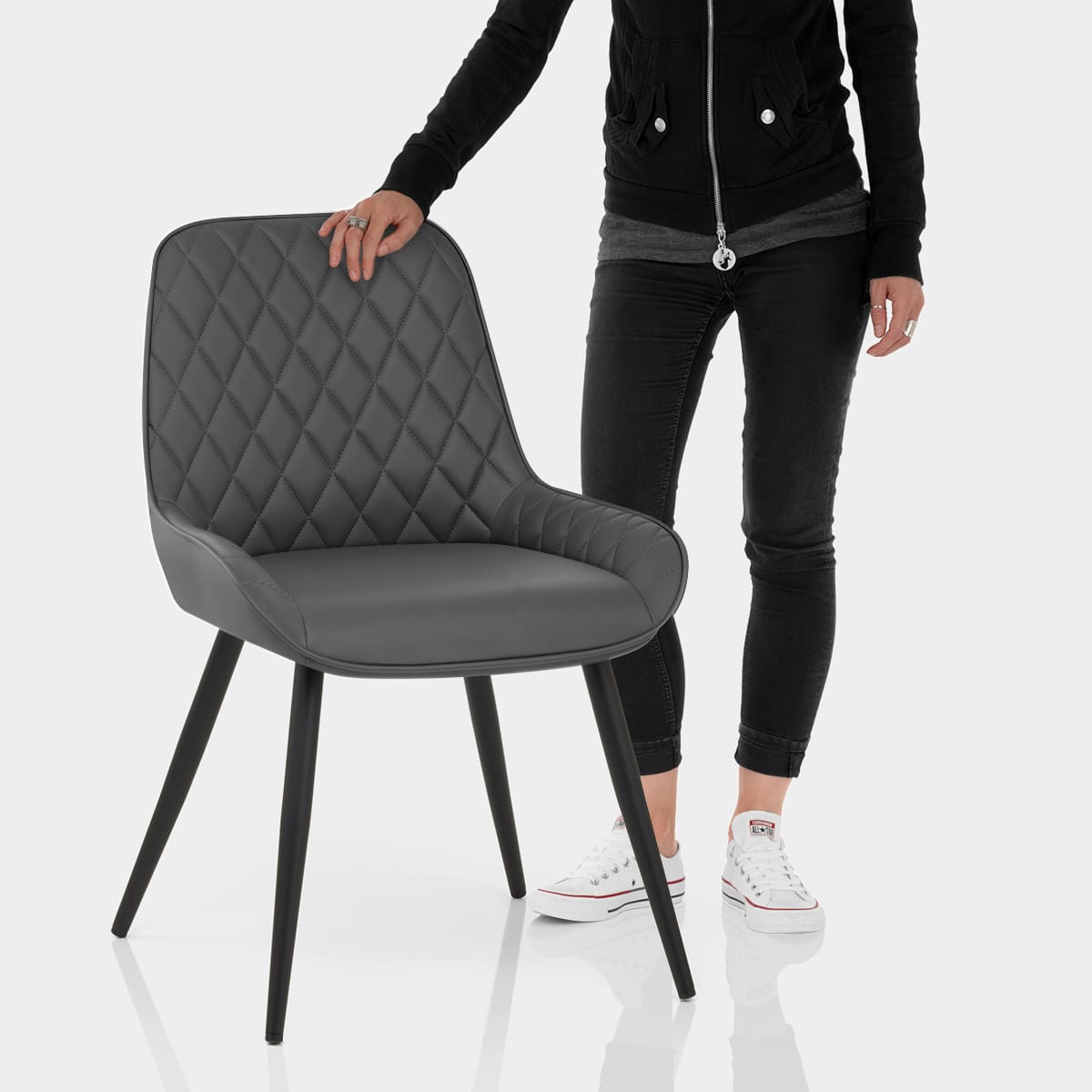 Lincoln Dining Chair Grey Features Image